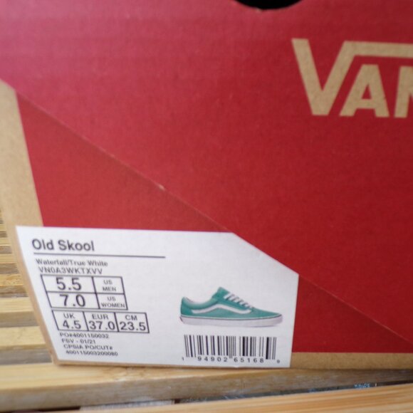 Vans Unisex Shoes Old Skool Waterfall / True White Color Womens Size 7 - Picture 10 of 10